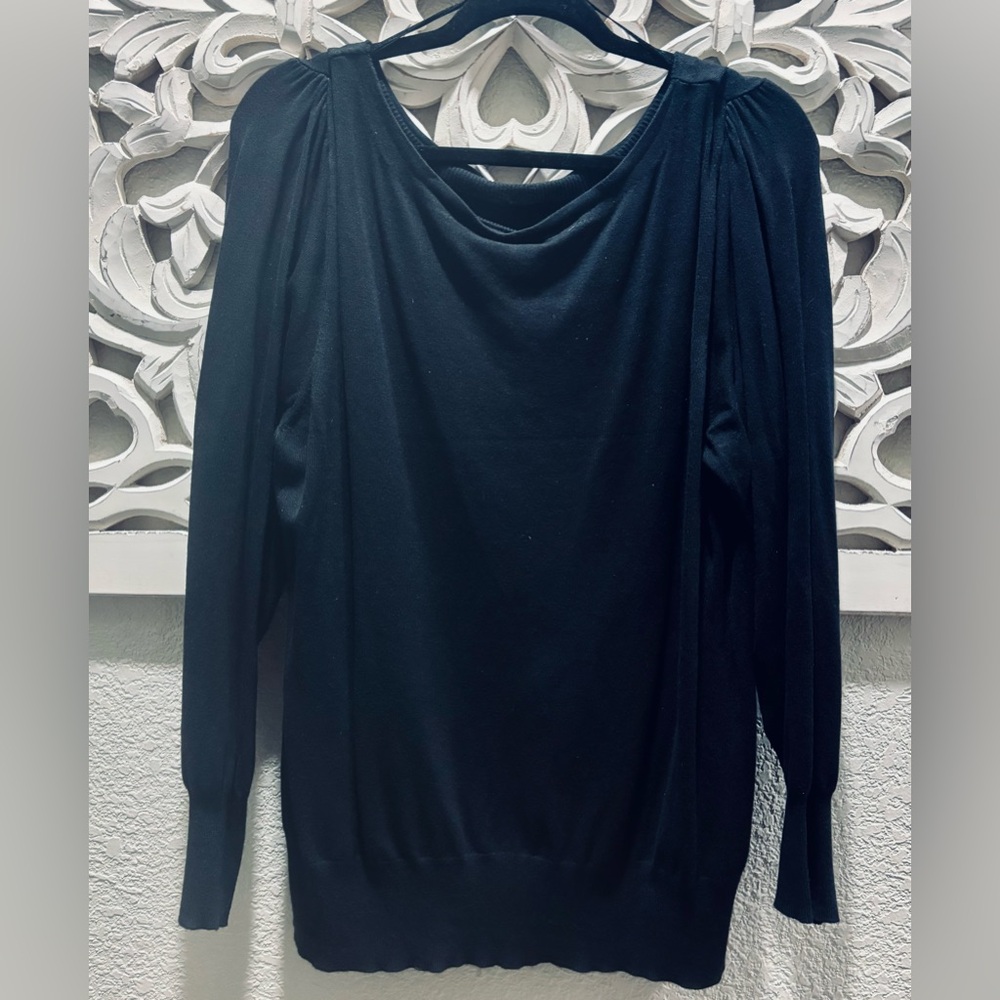 Ann Taylor Black Ballon Sleeve Sweater